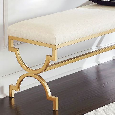 Modern Beige Bench Velvet Bench Upholstered Bench With Metal Legs ... with The Sophie Bench Your Guide to Modern Upholstered Furniture